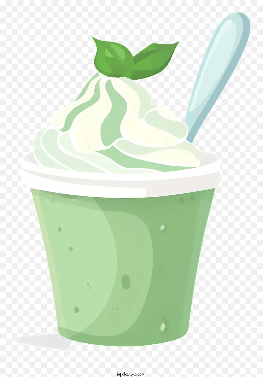 Es Krim Mint，Smoothie Hijau PNG