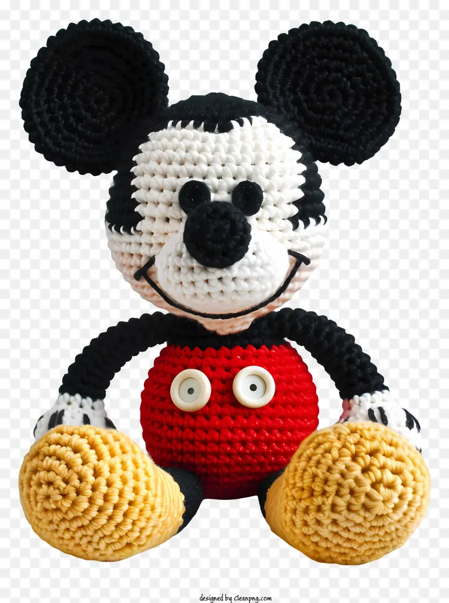 Mickey，Mainan Rajutan PNG