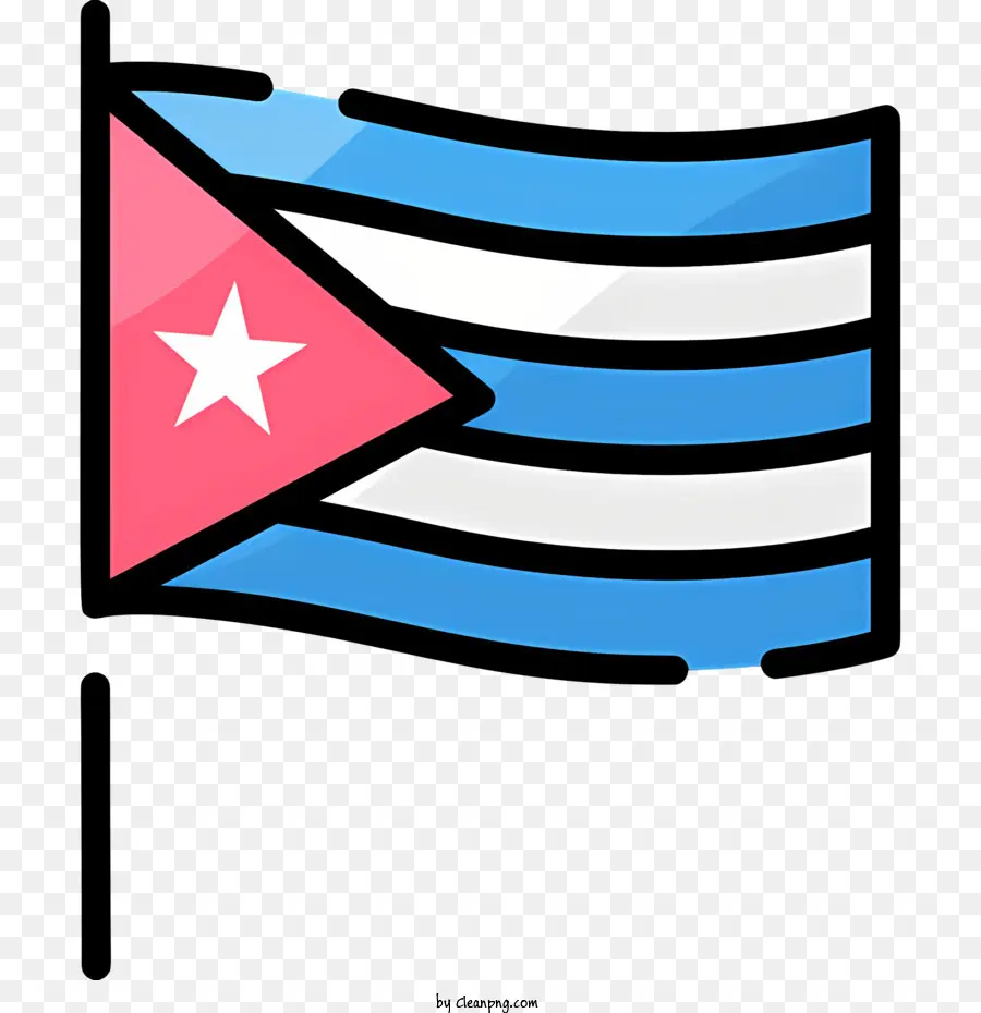Kuba Bendera，Bendera Biru Dan Putih PNG