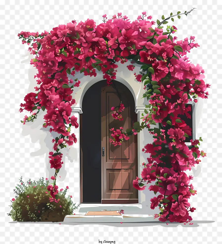 Pintu Bunga Musim Semi，Karangan Bunga Bunga PNG