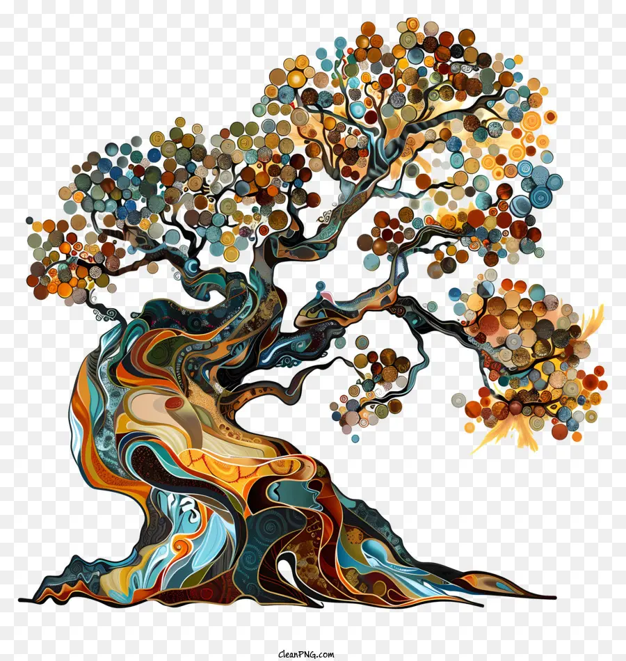 Abstrak Pohon，Pohon Bonsai PNG