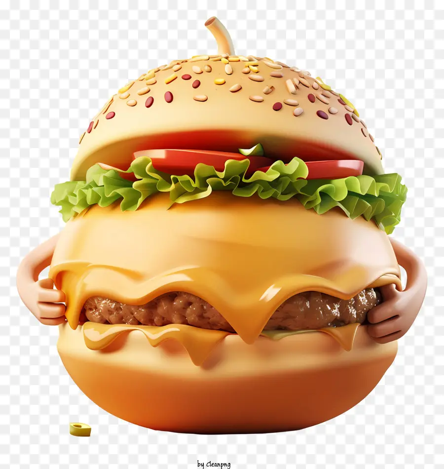 Dunia Obesitas Hari，Hamburger Raksasa PNG