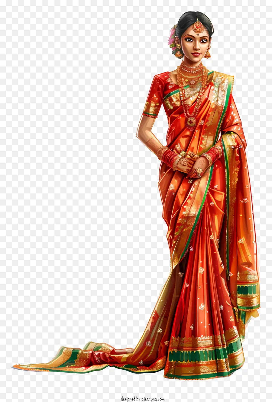 Saree India，Sari Tradisional PNG