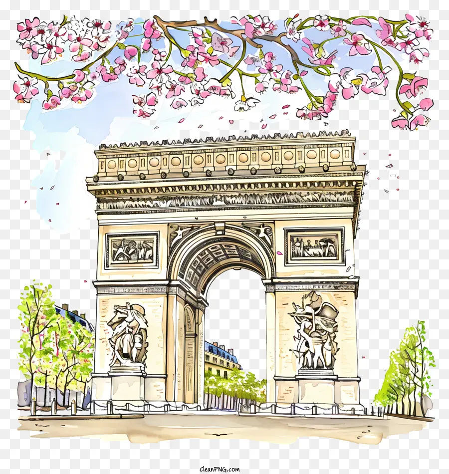 Arc De Triomphe，Paris PNG