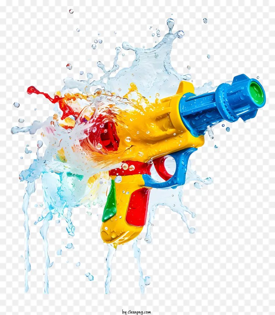 Songkran，Pistol Air Berwarna Warni PNG