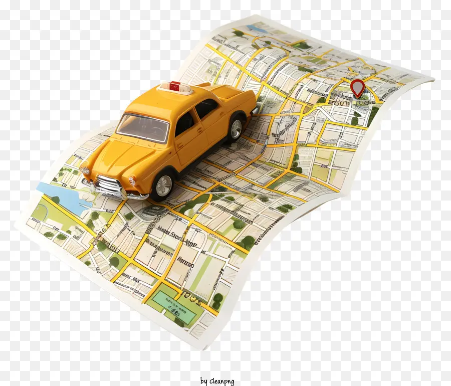 Baca Peta Jalan Di Malam Hari，Mobil Mainan PNG