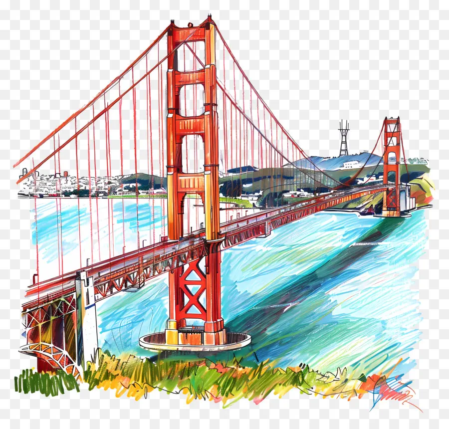Jembatan Golden Gate，San Francisco PNG