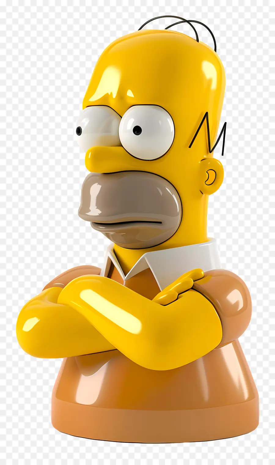 Homer Simpson，Ekspresi Serius PNG