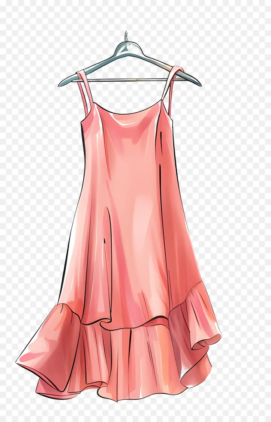 Rak Pakaian，Gaun Merah Muda PNG