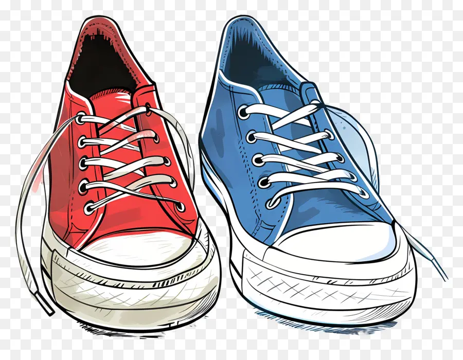 Biru Sepatu，Sepatu Kets Merah PNG
