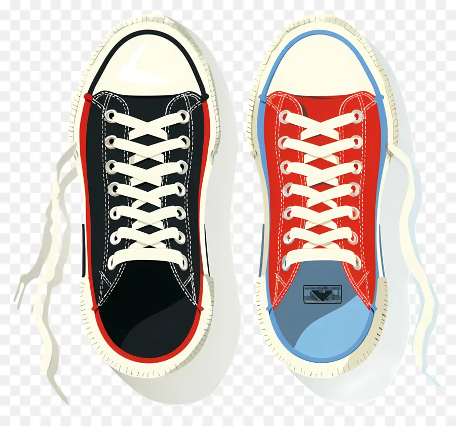 Sepatu Merah Dan Biru，Sepatu Laceup PNG