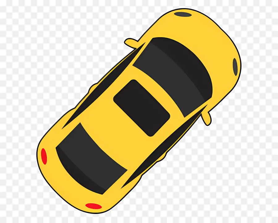 Mobil Top View，Mobil Kuning PNG