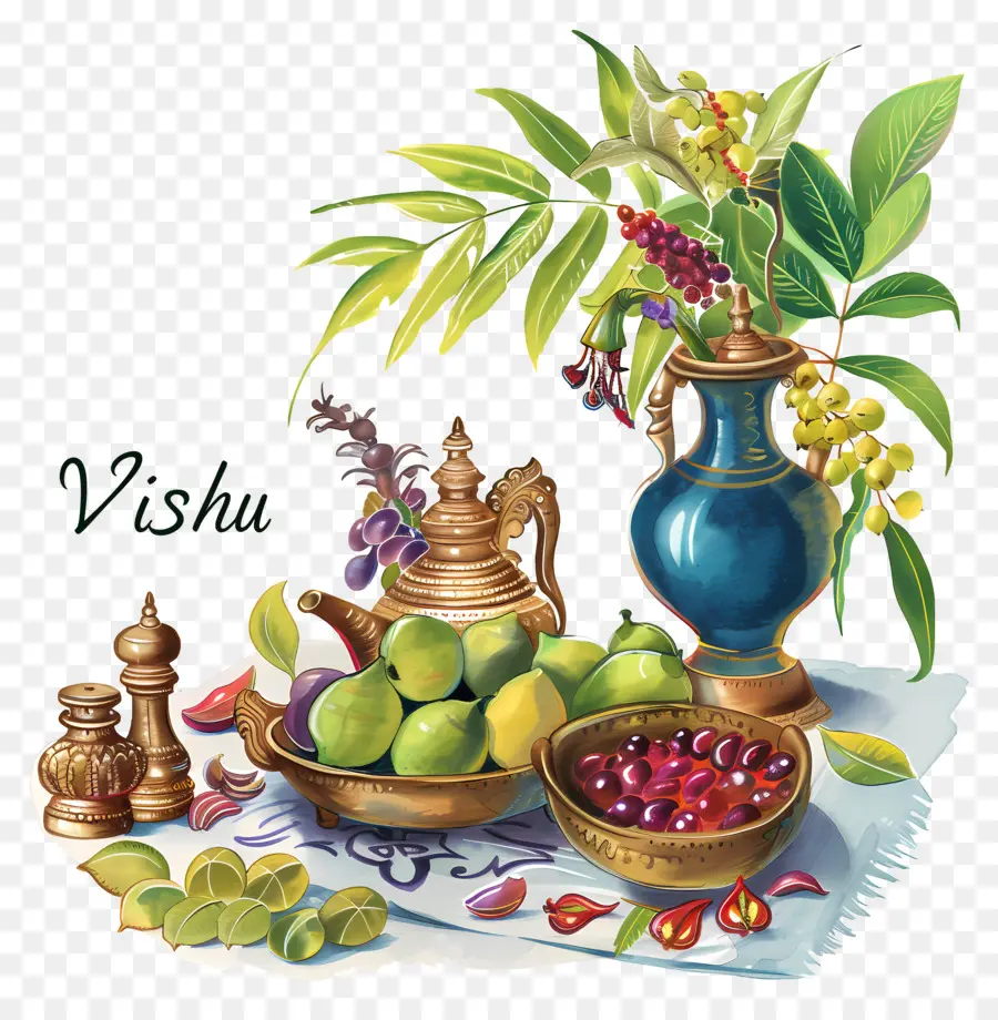 Bahagia Vishu，Makan Outdoor PNG