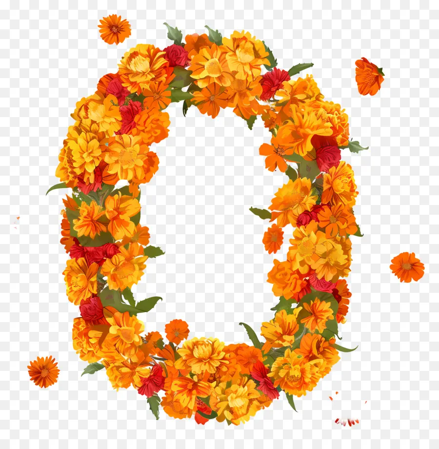 Karangan Bunga Marigold，Karangan Bunga PNG