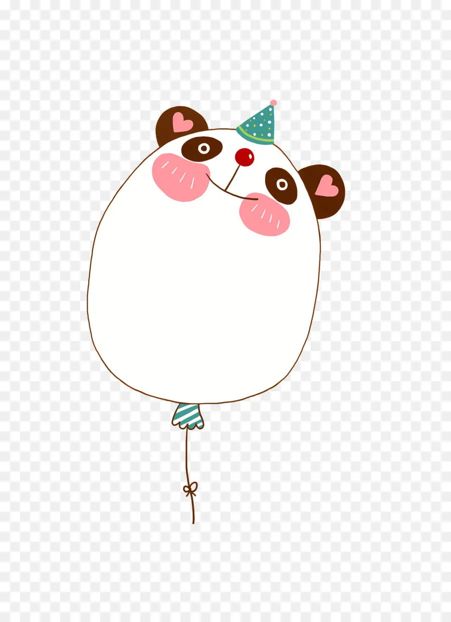 Balon Ucapan，Balon Panda PNG