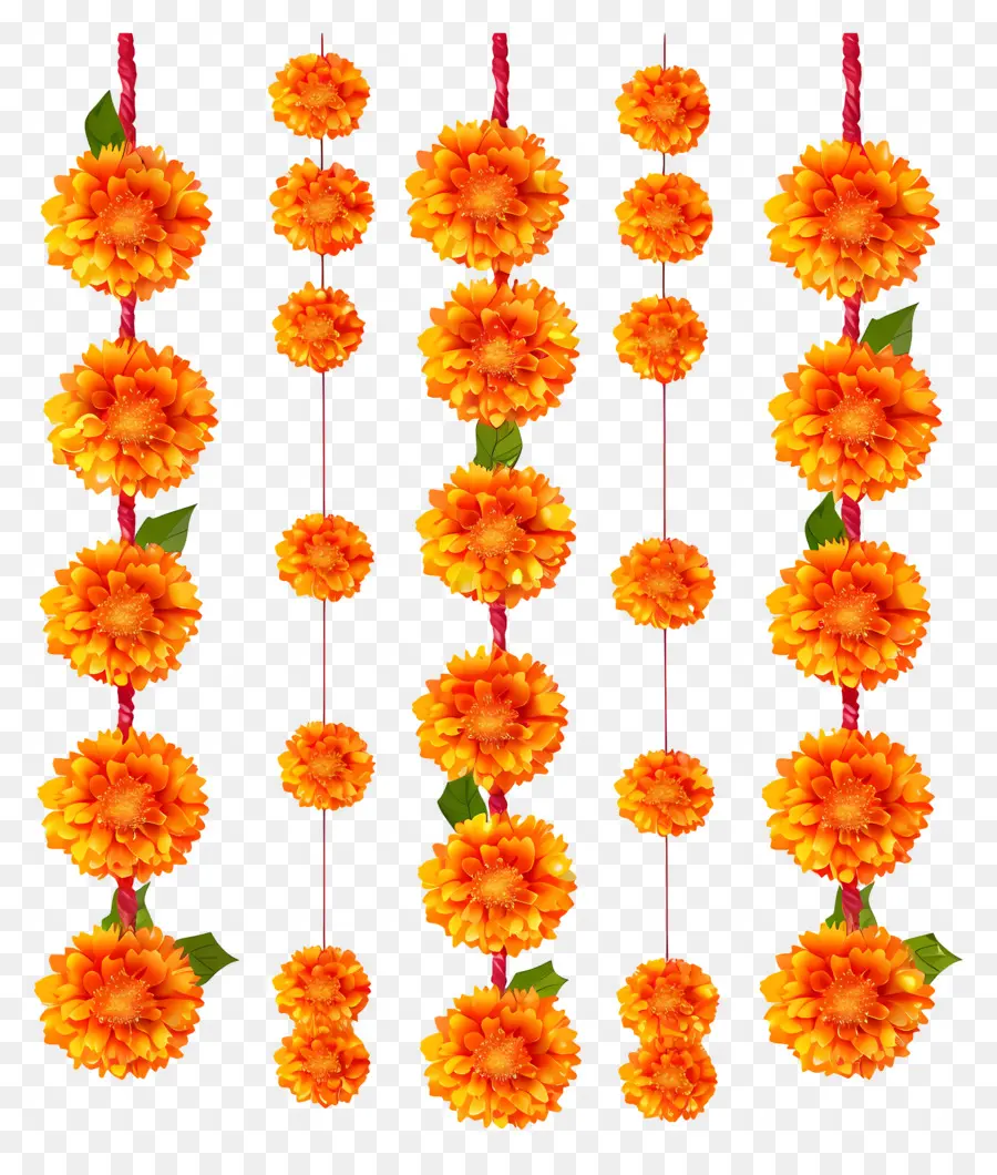 Karangan Bunga Marigold Diwali，Karangan Bunga Marigold PNG