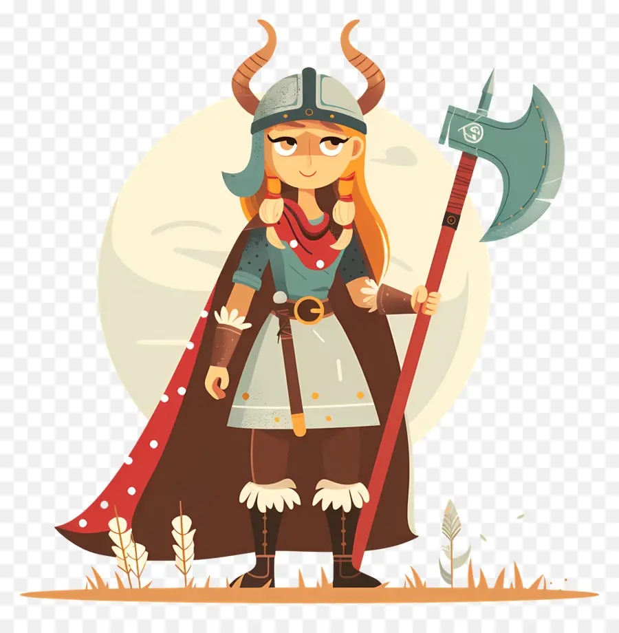 Viking Wanita，Kartun PNG