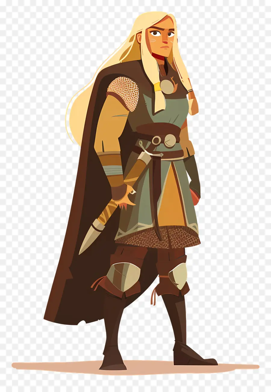 Viking Wanita，Potret Karakter PNG