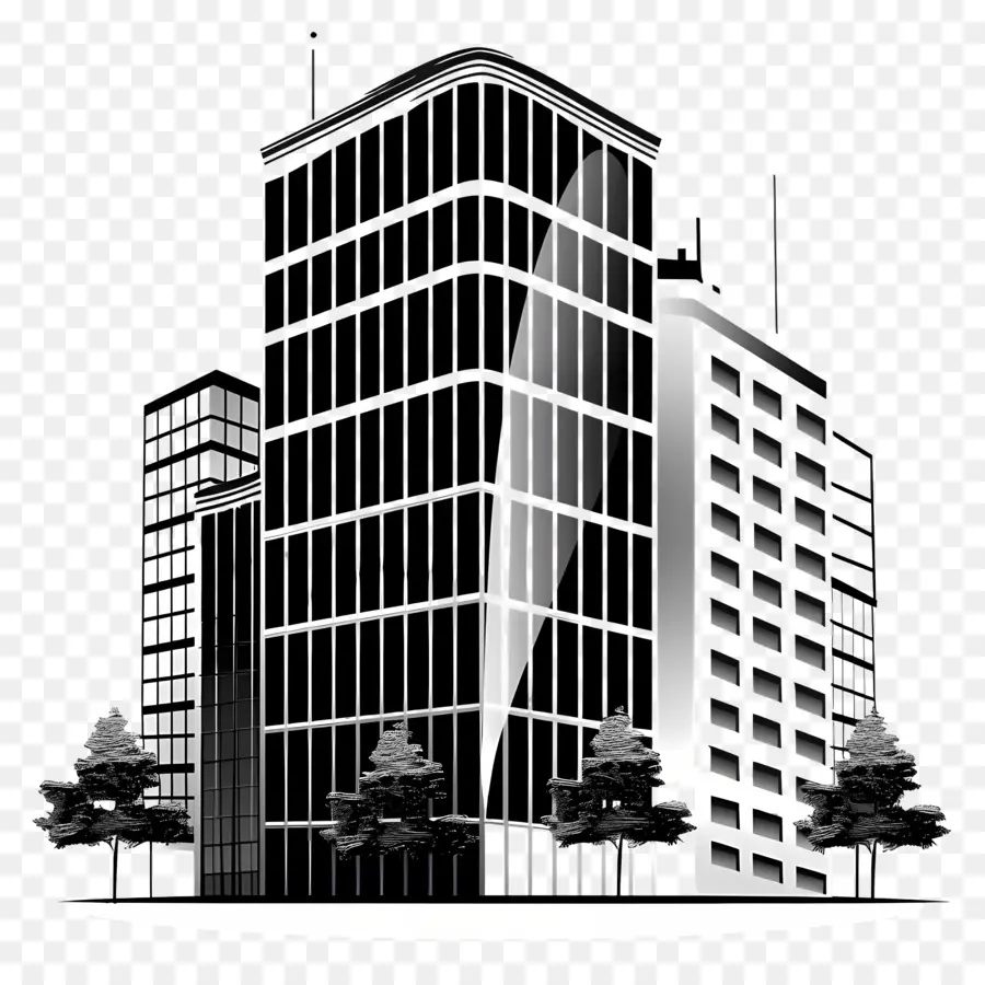 Siluet Bangunan，Arsitektur Modern PNG
