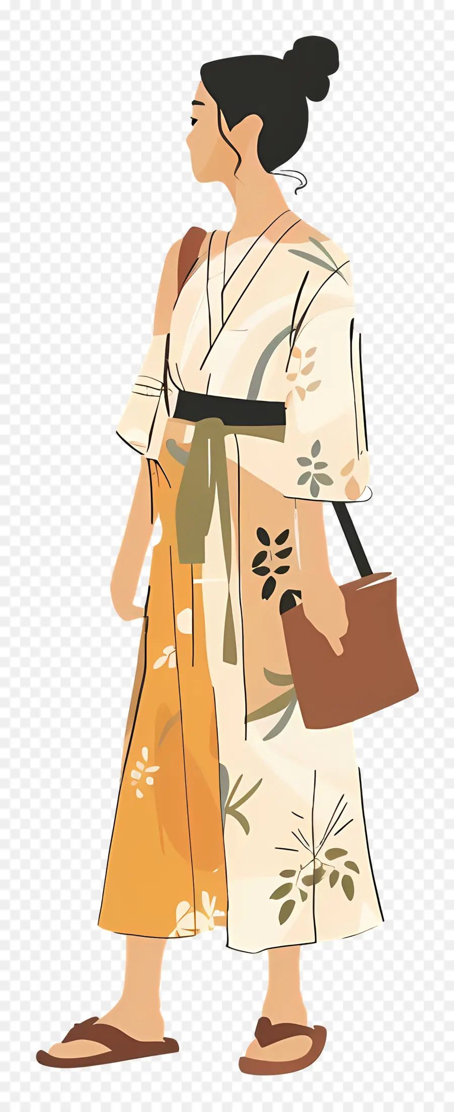 Pakaian Kasual，Kimono PNG
