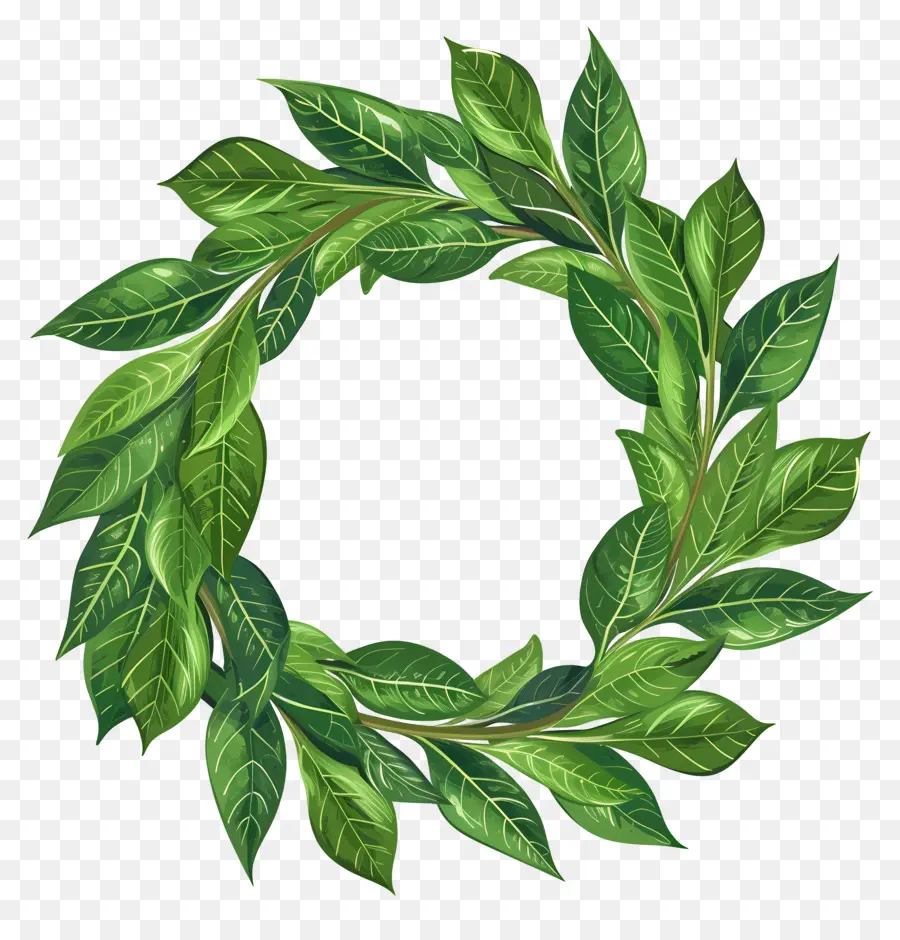 Bay Leaf Wreath，Karangan Bunga PNG