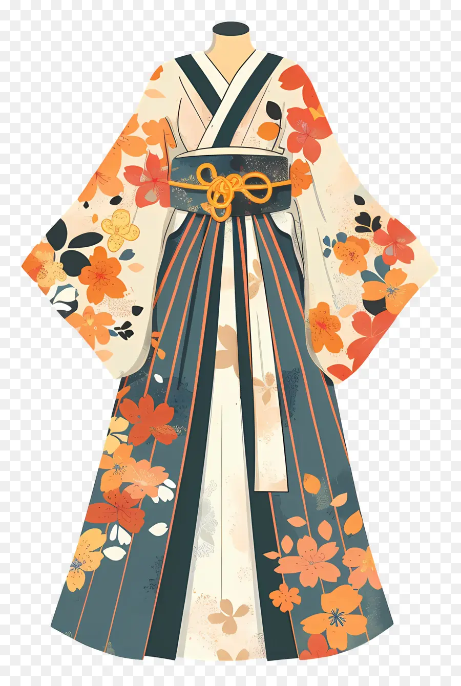 Pakaian Kasual，Kimono Jepang PNG