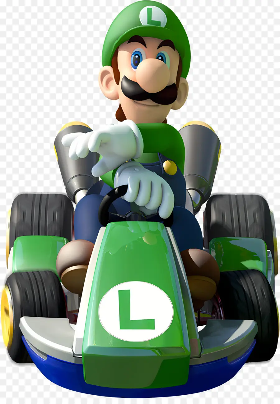 Hijau，Luigi Di Kart PNG