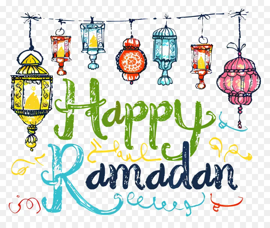 Happy Ramadhan，Lentera PNG