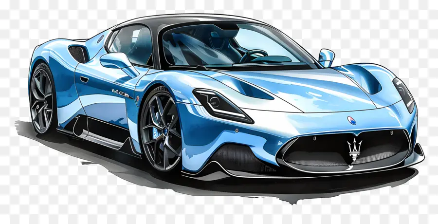 Maserati Mc20，Mobil Biru PNG