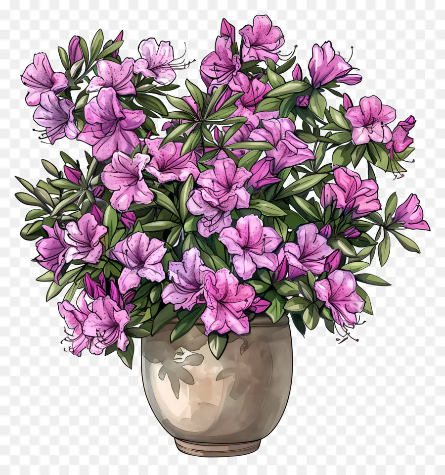 Tanaman Azalea，Bunga Azalea Merah Muda PNG