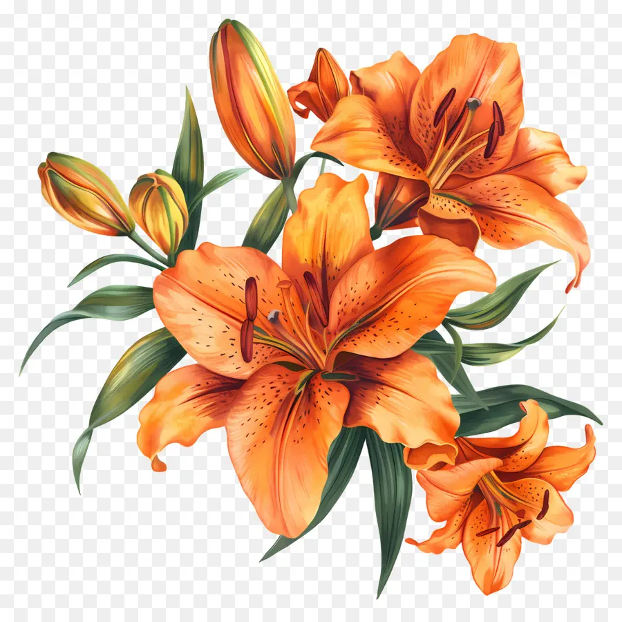 Lily，Lili Oranye PNG