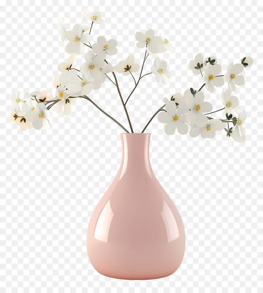 Vas Dengan Bunga，Pink Vas PNG