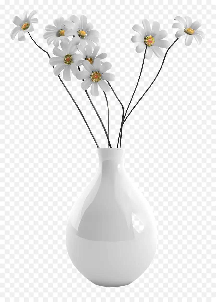 Vas Dengan Bunga，Mahkota Daisy PNG