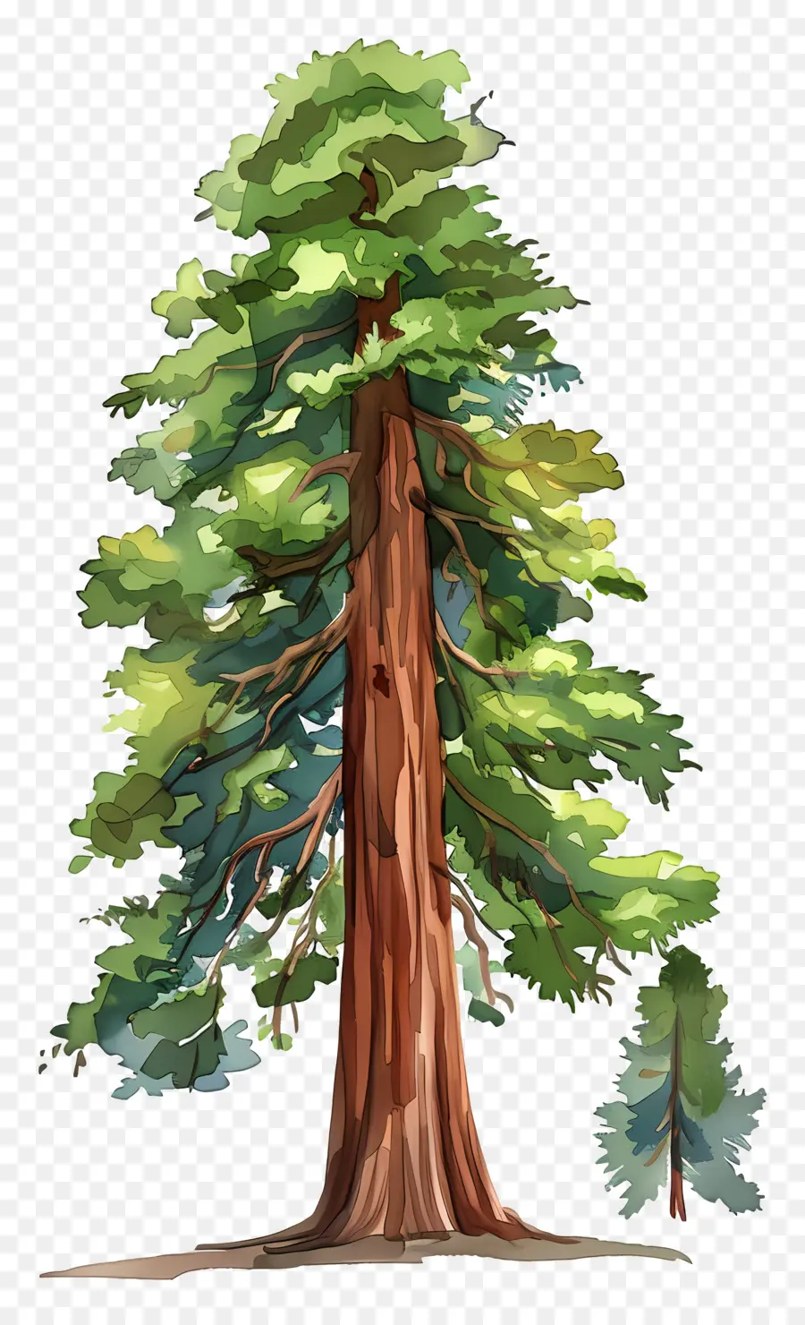 Pohon Redwood，Pohon Redwood Raksasa PNG