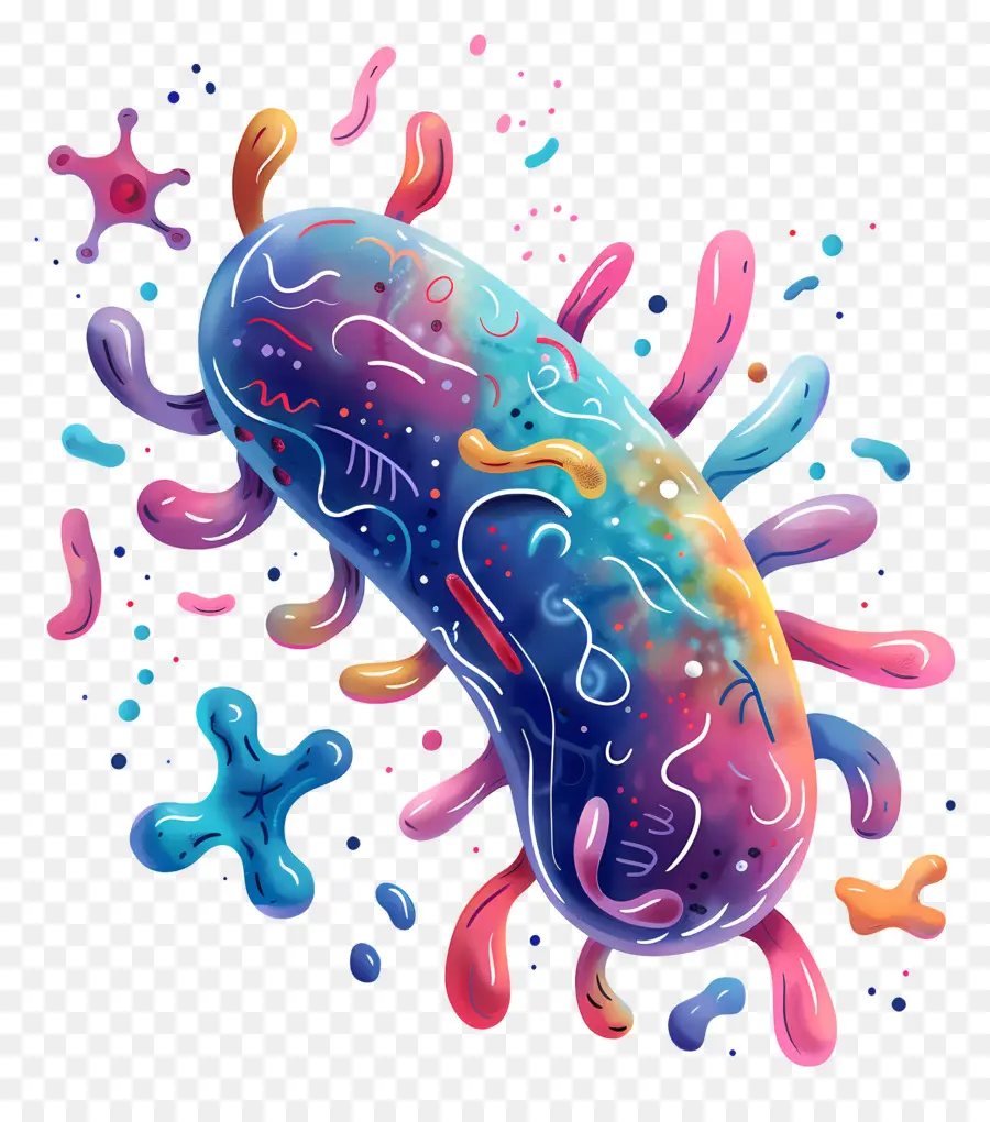 Bakteri，Warna Warni PNG