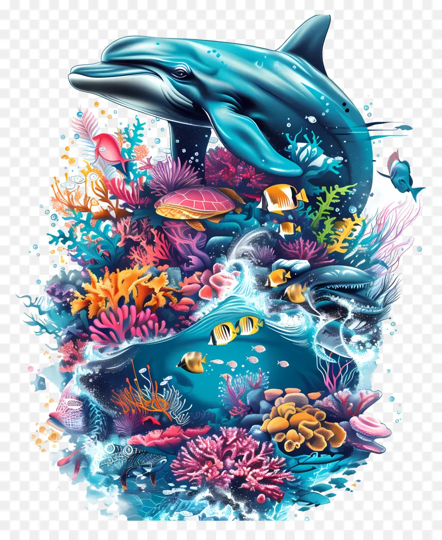 Makhluk Laut，Lumba Lumba PNG
