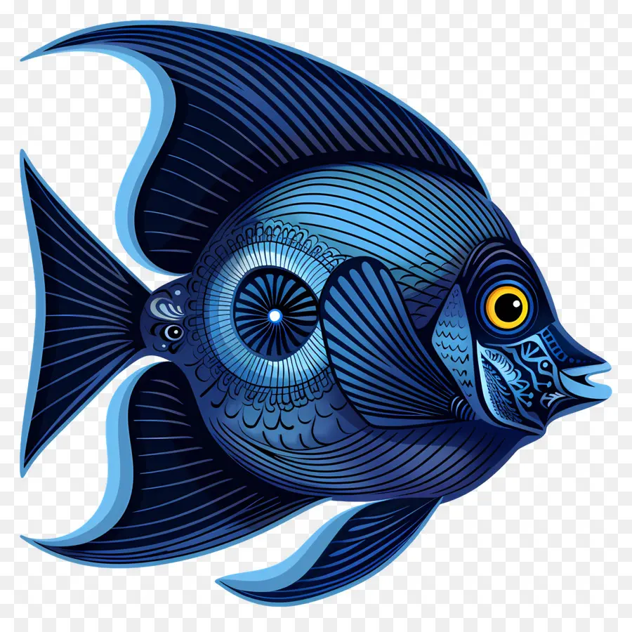 Ikan Kartun Biru，Ikan Biru PNG