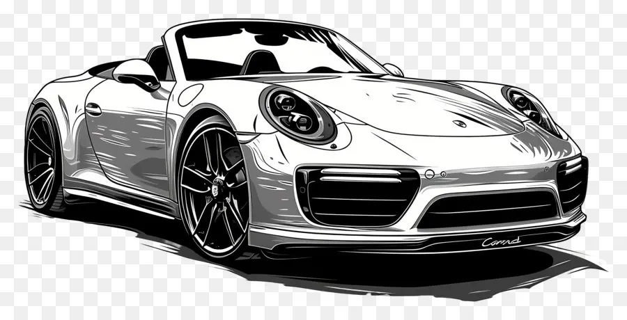 Siluet Porsche，Mobil Sport Mewah PNG