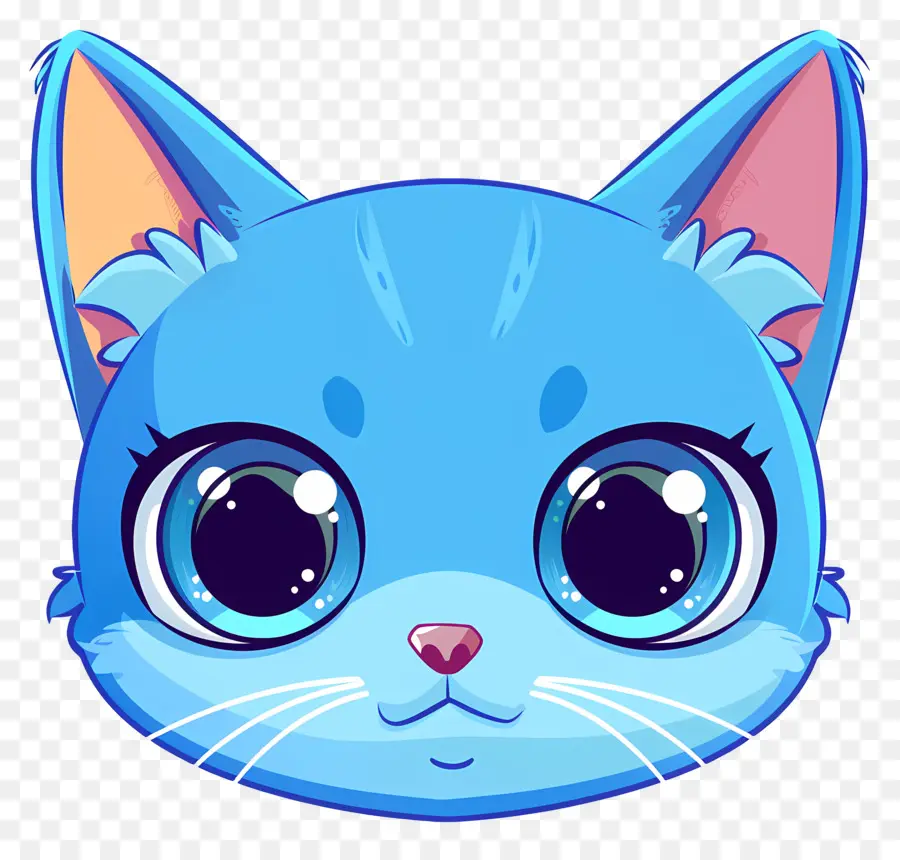 Wajah Kucing Biru，Kucing Biru PNG