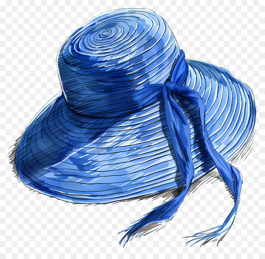 Topi Matahari，Topi Biru PNG