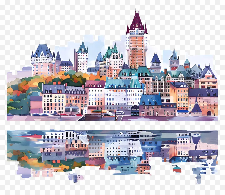 Quebec City Skyline，Cakrawala Kota PNG