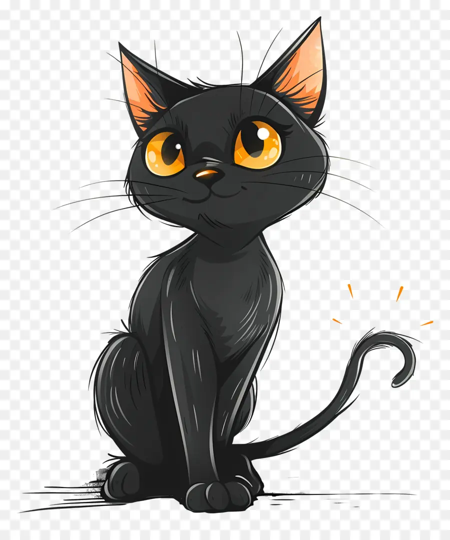 Kucing Hitam，Imut Imut PNG