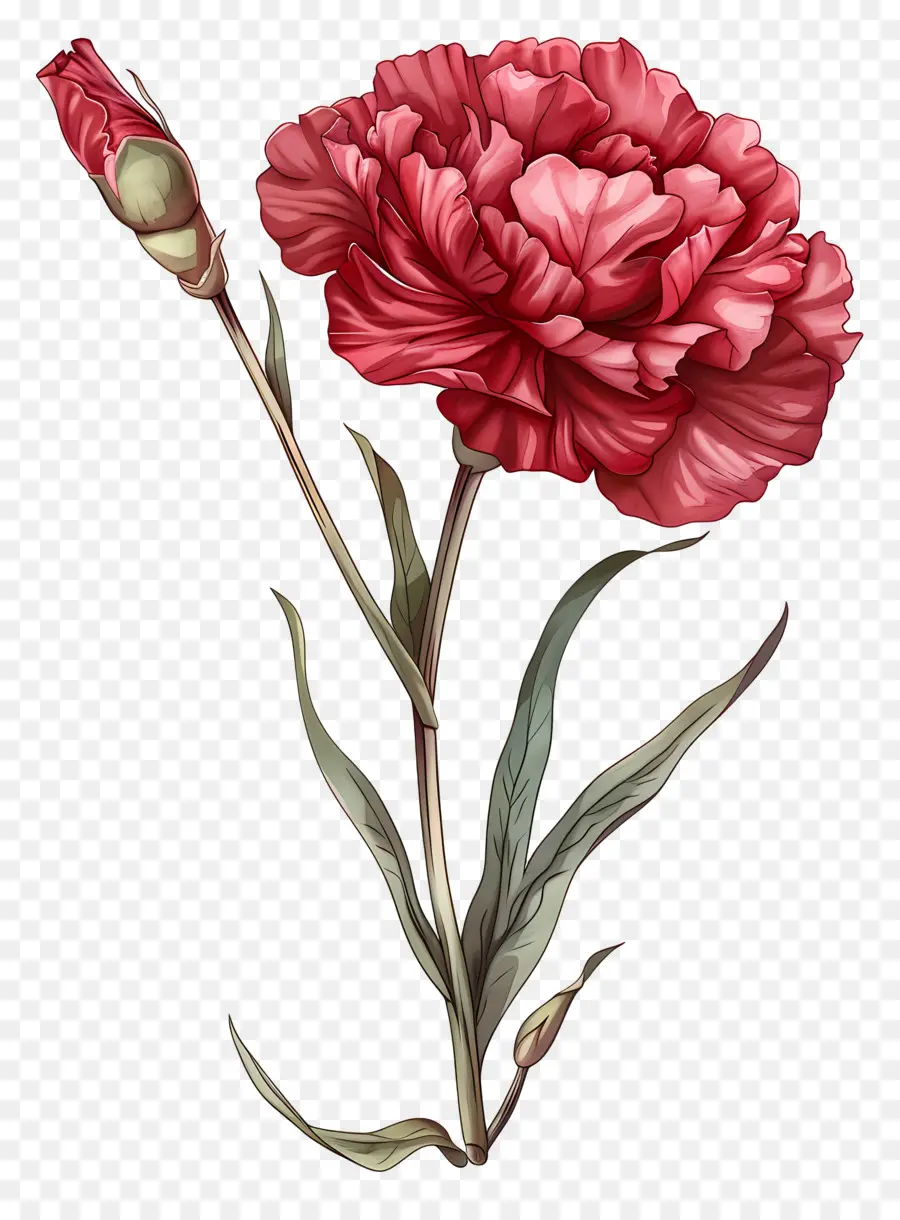 Anyelir，Bunga Carnation Merah Muda PNG