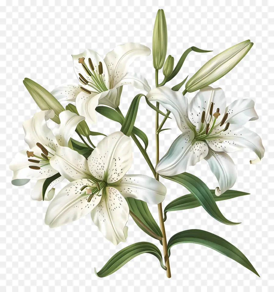 Lily，Putih Bunga Lily PNG