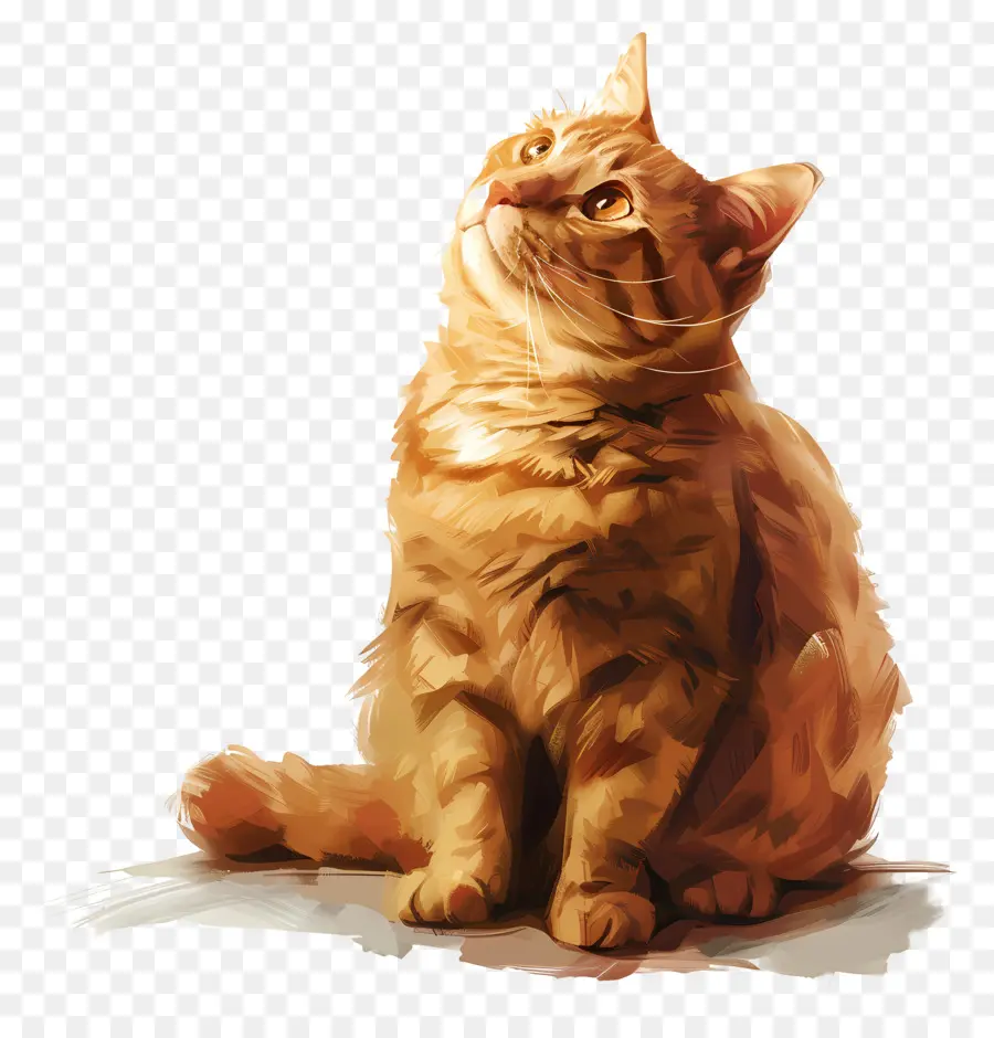 Kucing Lucu，Kucing Tabby Orange PNG