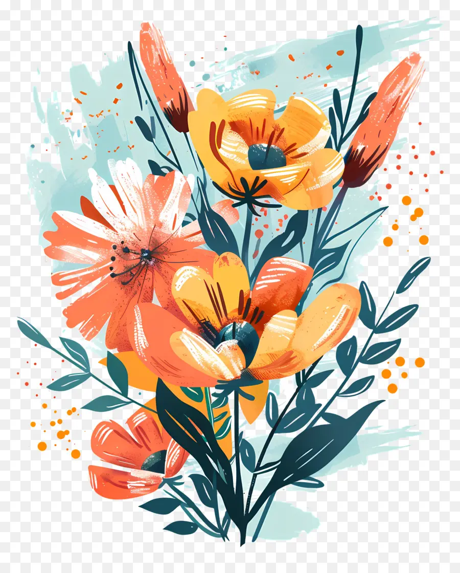 Hari Ibu，Bunga Oranye PNG