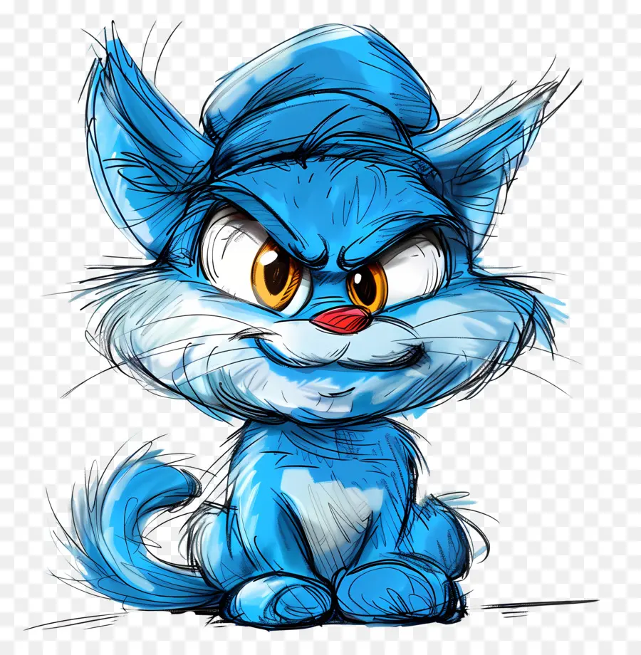 Kucing Smurf，Kucing Biru PNG