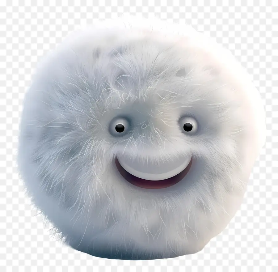 3d Kartun Fuzzy，Selamat Snowball PNG
