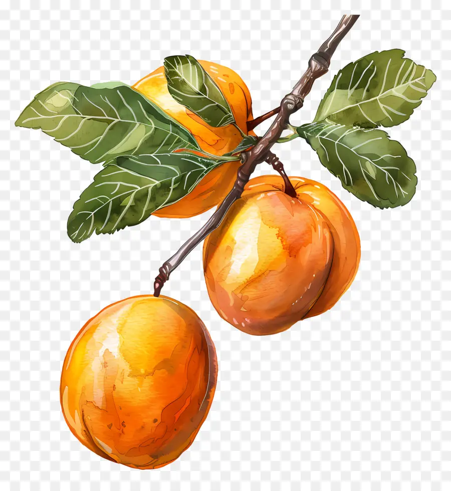 Aprikot，Cabang Pohon PNG