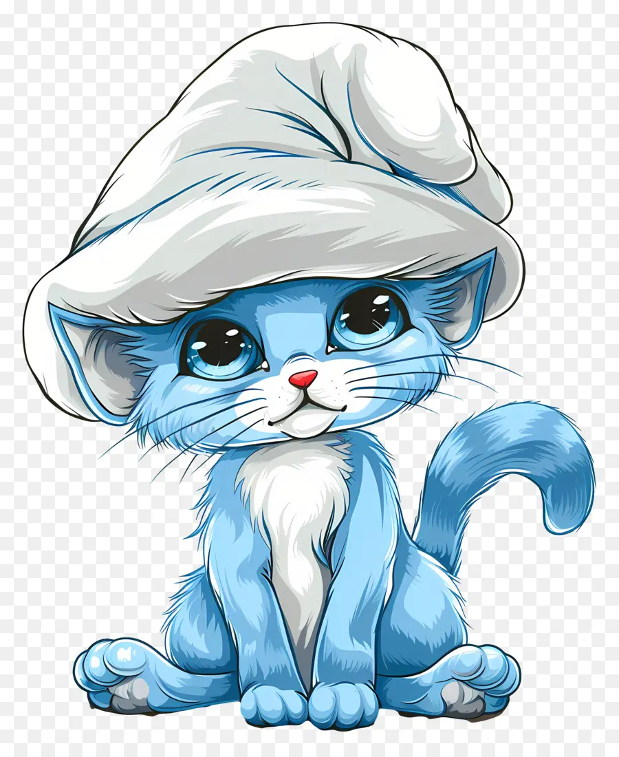 Kucing Smurf，Biru Kucing PNG